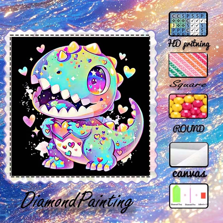 5D Diamond Painting Kit Full Drill - 1 piece 5D DIY flocking cloth,