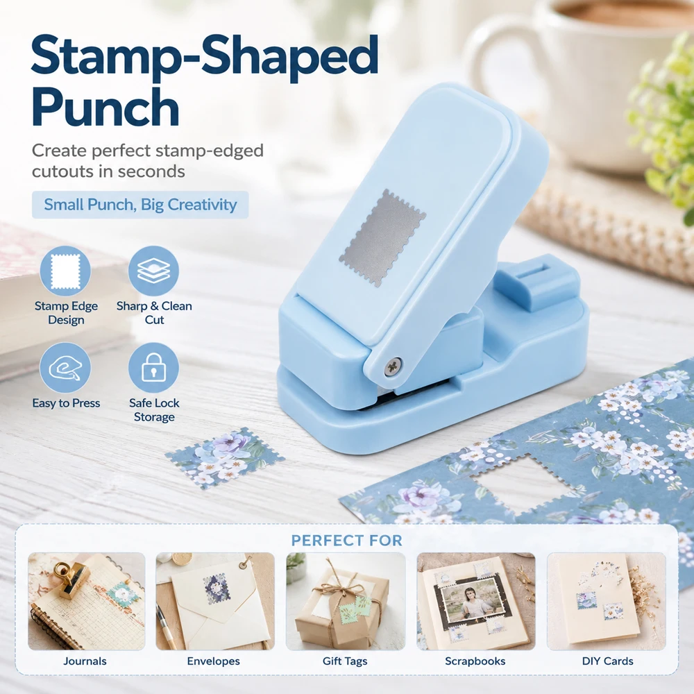 Scrapbooking - Postage Stamp Edge Paper Punch for