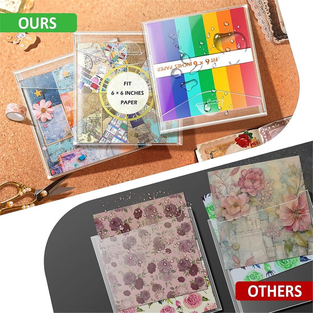 Scrapbooking - (A02R] 6x6Inch Scrapbook Storage,Scrap Storage with