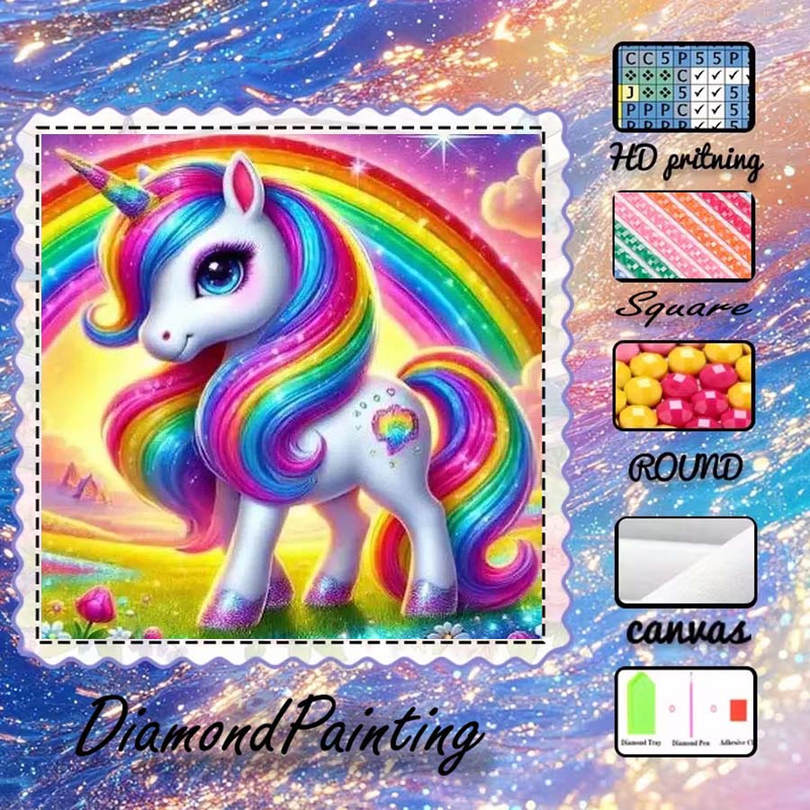 5D Diamond Painting Kit Full Drill - 1 piece 5D DIY flocking cloth,
