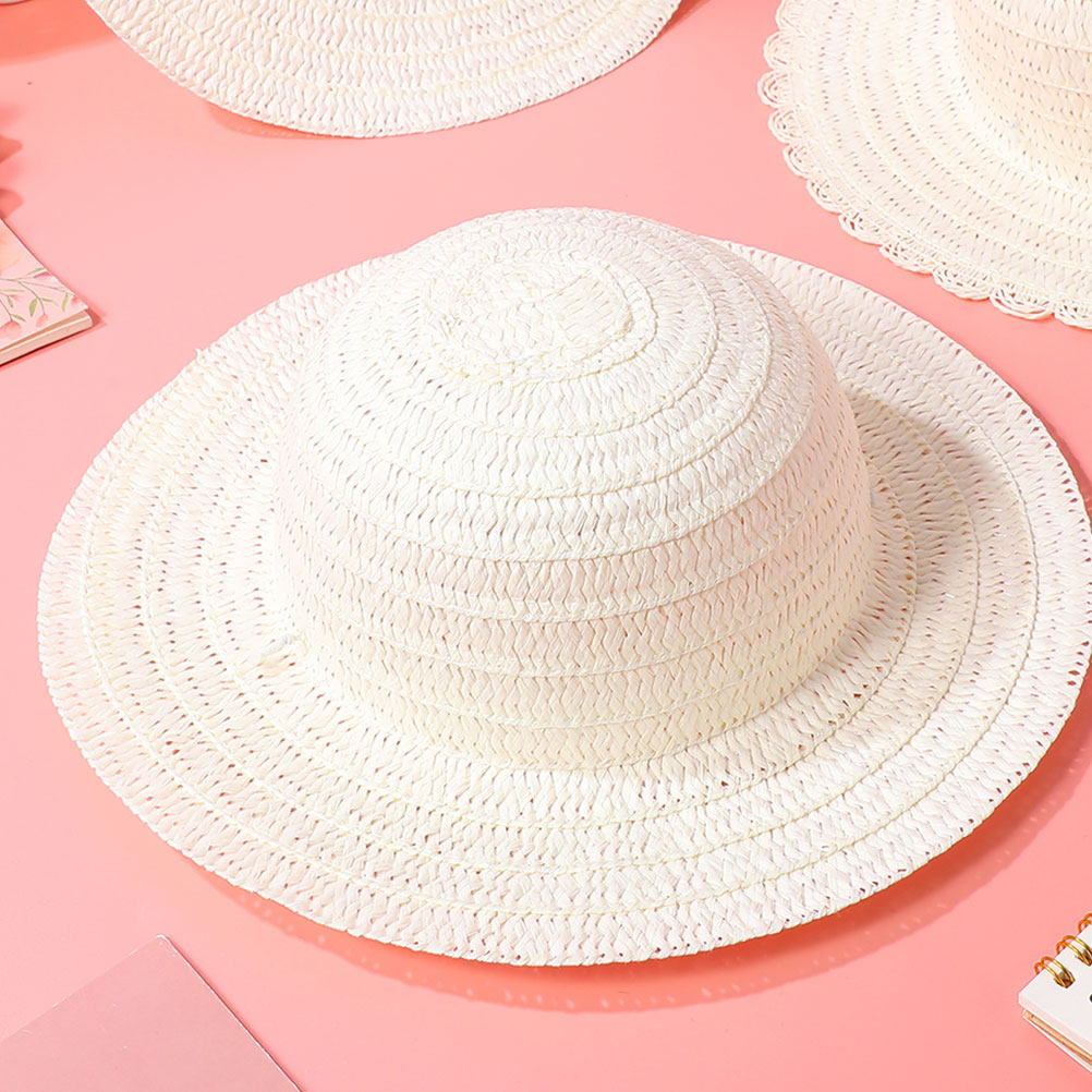 8Pcs DIY Kids Straw Hats White - огляд і ціна Painting Supplies