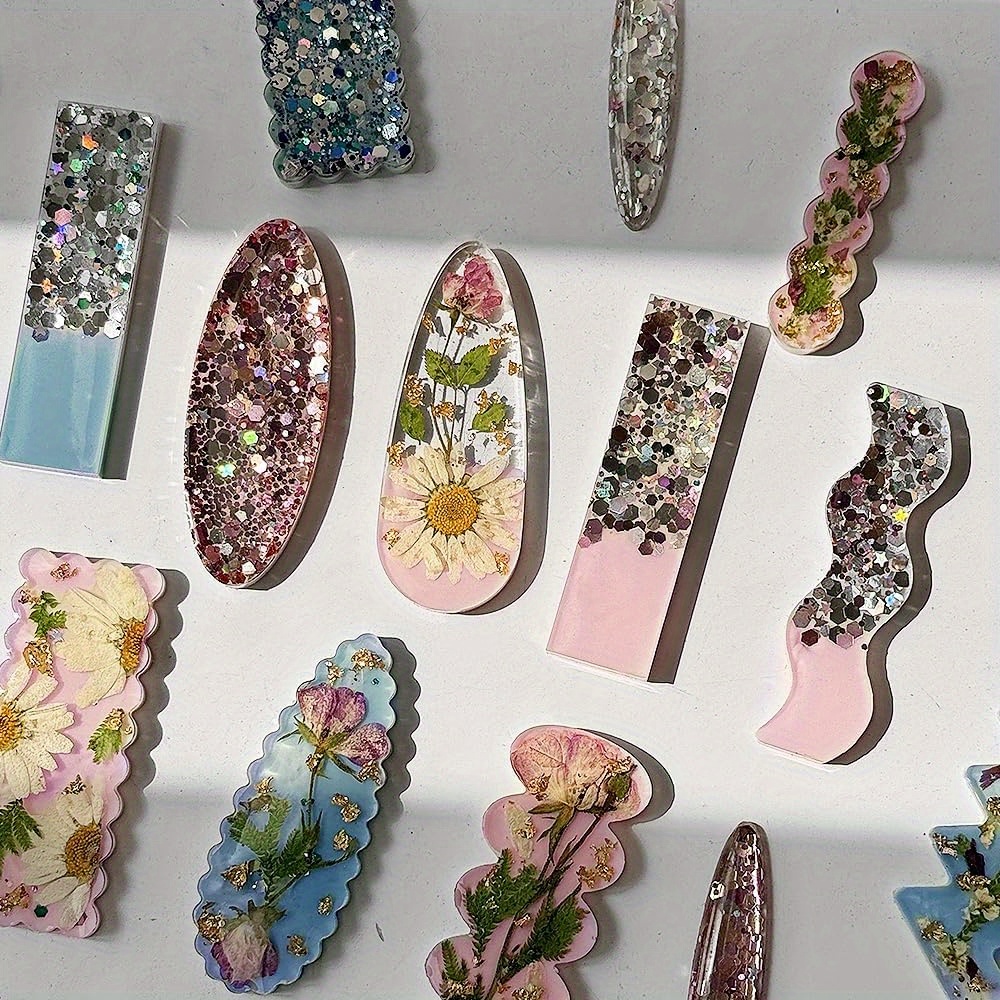 A Set of 10 Deep Hairpin Silic - огляд і ціна Silicone Epoxy Resin Molds Set