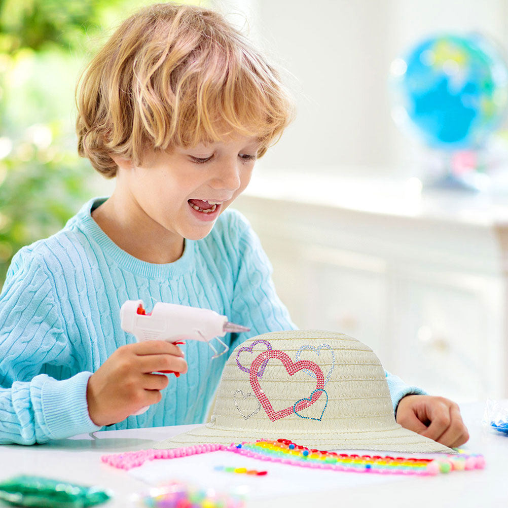 8Pcs Children Straw Hats DIY B - огляд і ціна Painting Supplies