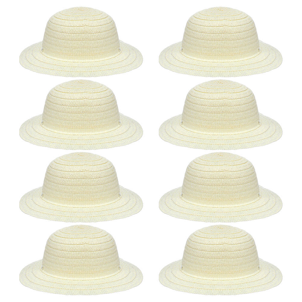 8Pcs Children Straw Hats DIY B - огляд і ціна Painting Supplies
