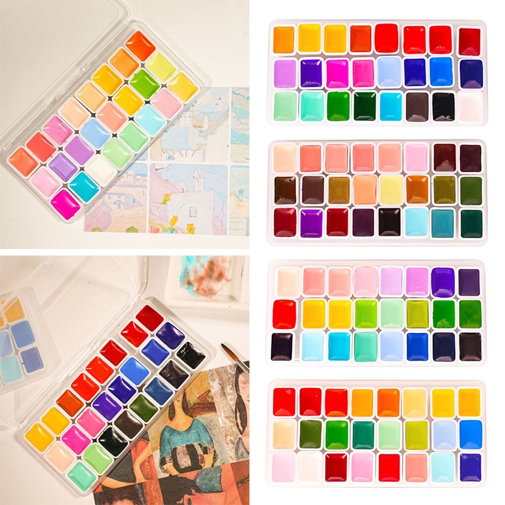 24 Colors Watercolors Paint Se - огляд і ціна Watercolor Paint Set Solid Pigment