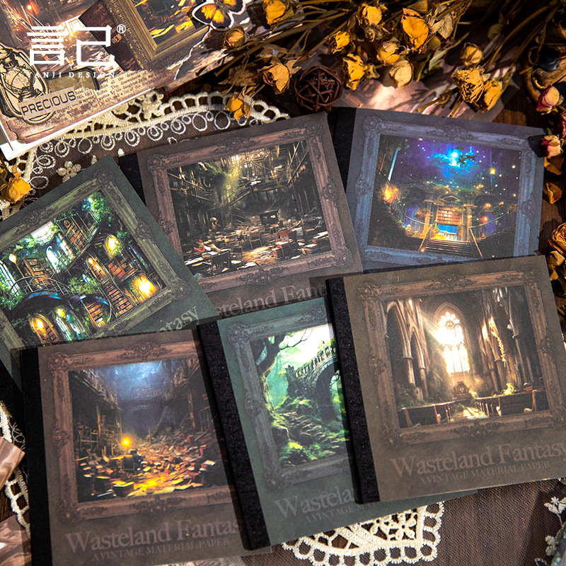 40 pcs Vintage INS Futuristic  - огляд і ціна Vintage Junk Journal Scrapbooking Paper