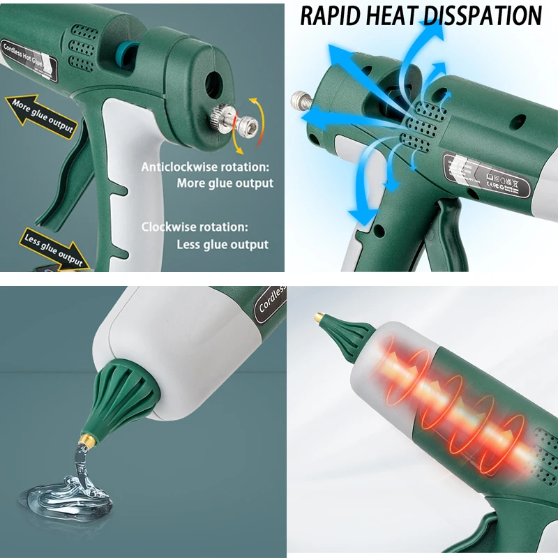 100W Cordless Hot Melt Glue Gu - огляд і ціна Hot Melt Glue Gun Cordless