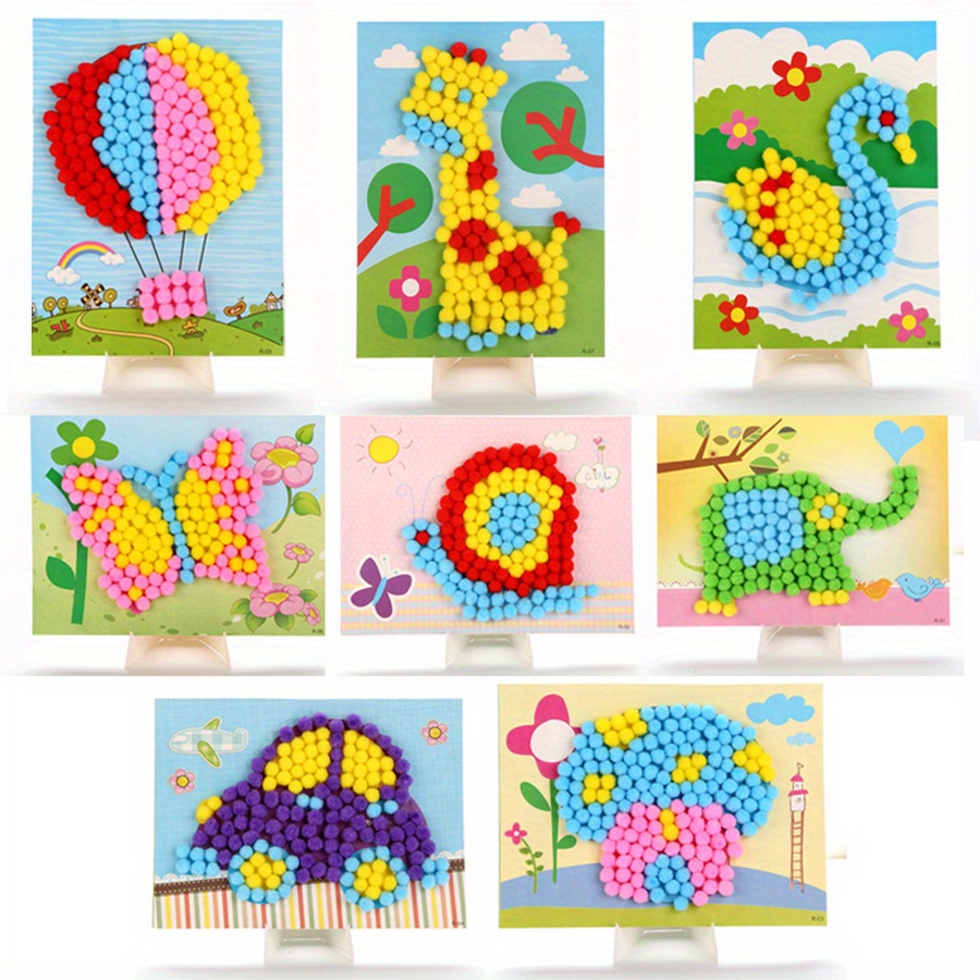 2pcs 16x21cm Colorful Pom-Pom  - огляд і ціна Painting Supplies