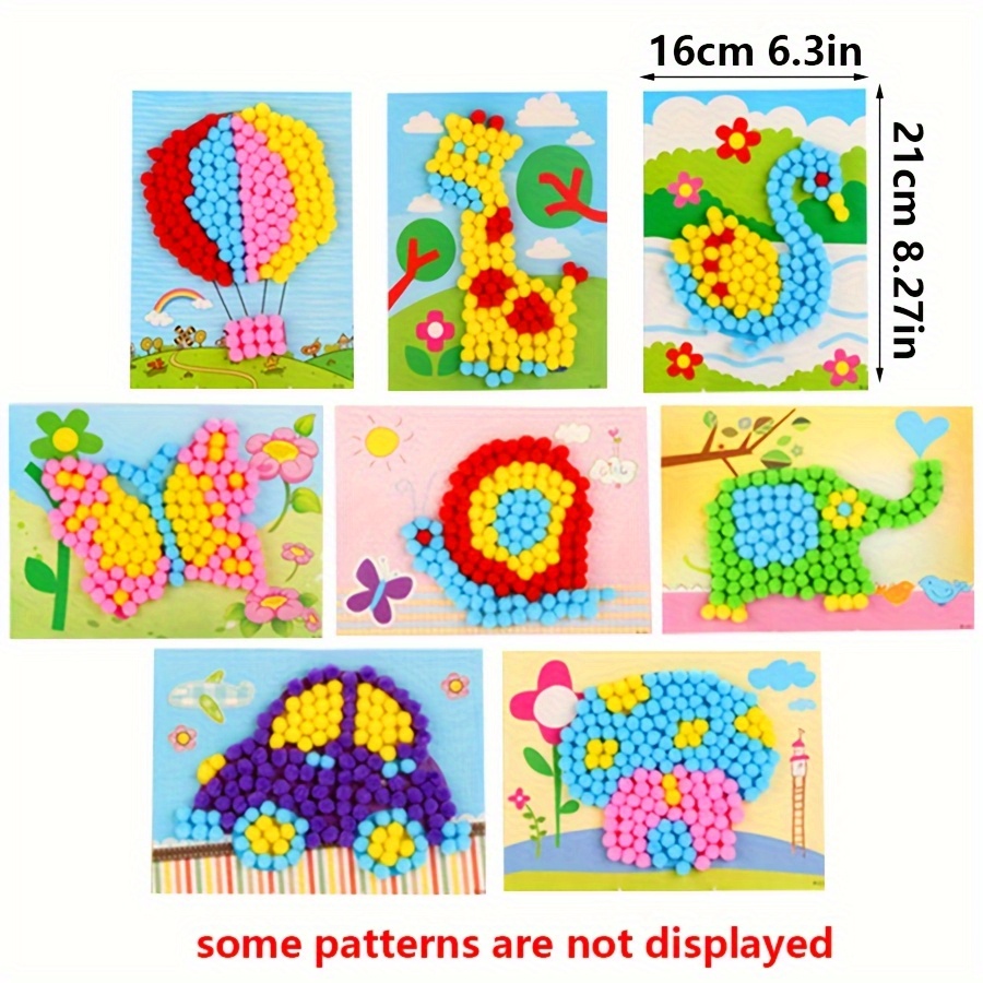 2pcs 16x21cm Colorful Pom-Pom  - огляд і ціна Painting Supplies