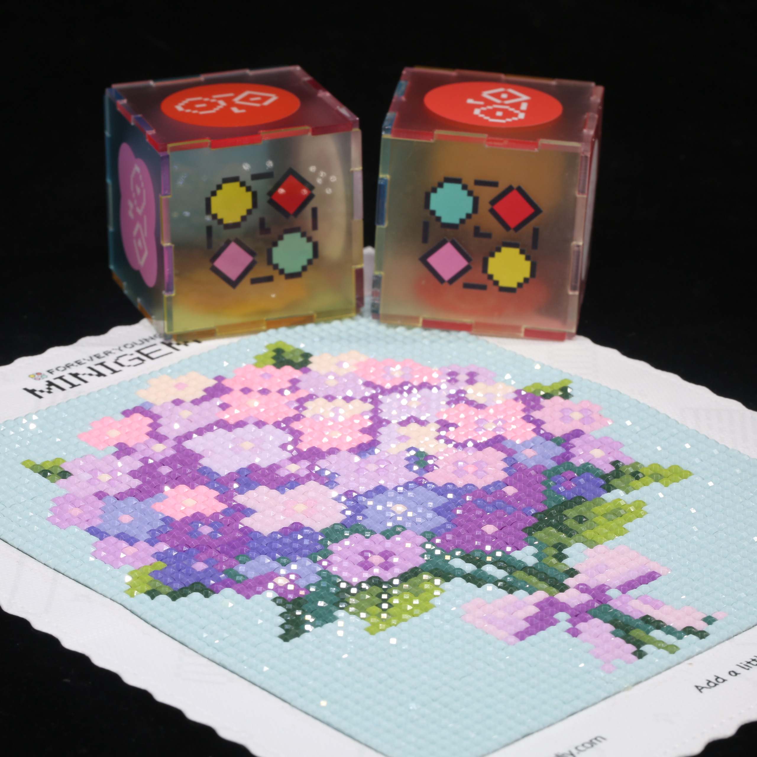 Minigem® Purple Hydrangea 5D D - огляд і ціна 5D Diamond Painting Kit Full Drill