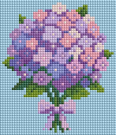 Minigem® Purple Hydrangea 5D D - огляд і ціна 5D Diamond Painting Kit Full Drill