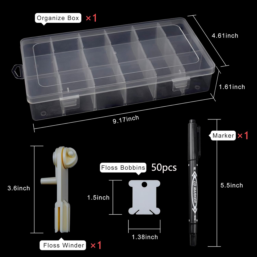 Embroidery Floss Organizer 18  - огляд і ціна Cotton Embroidery Thread Skeins