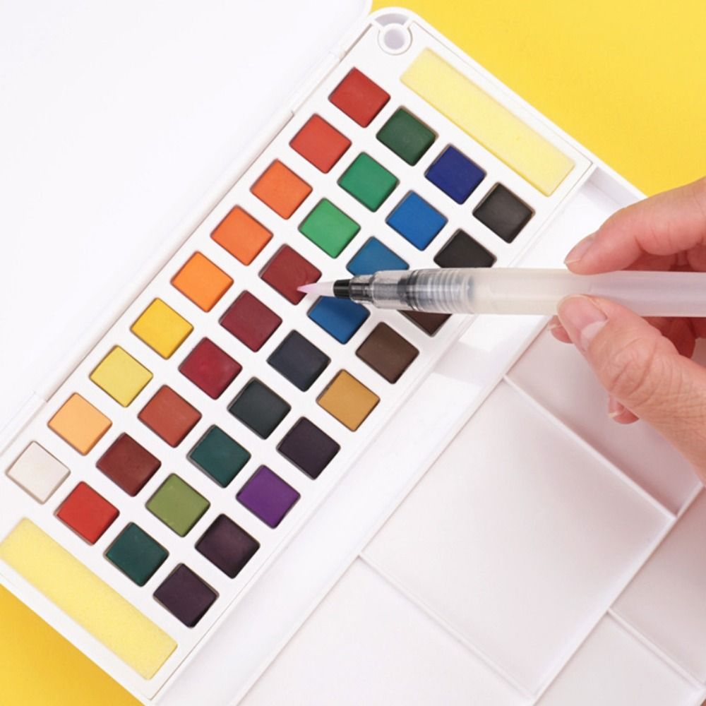 With Water Brush Pen Watercolo - огляд і ціна Watercolor Paint Set Solid Pigment