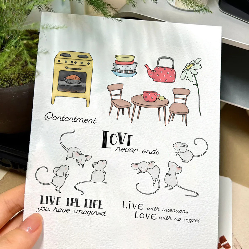 Suncraft Little Mouse & Kitche - огляд і ціна Clear Silicone Stamps For Card Making