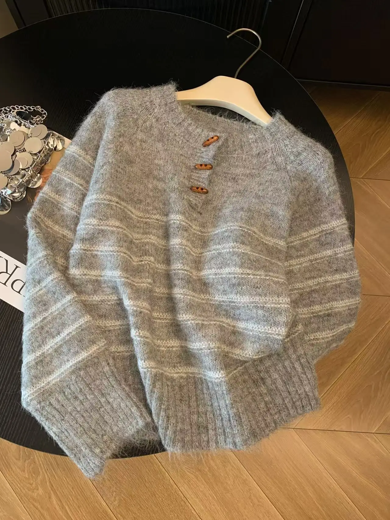 Autumn Winter Women's Striped  - огляд і ціна Embroidery