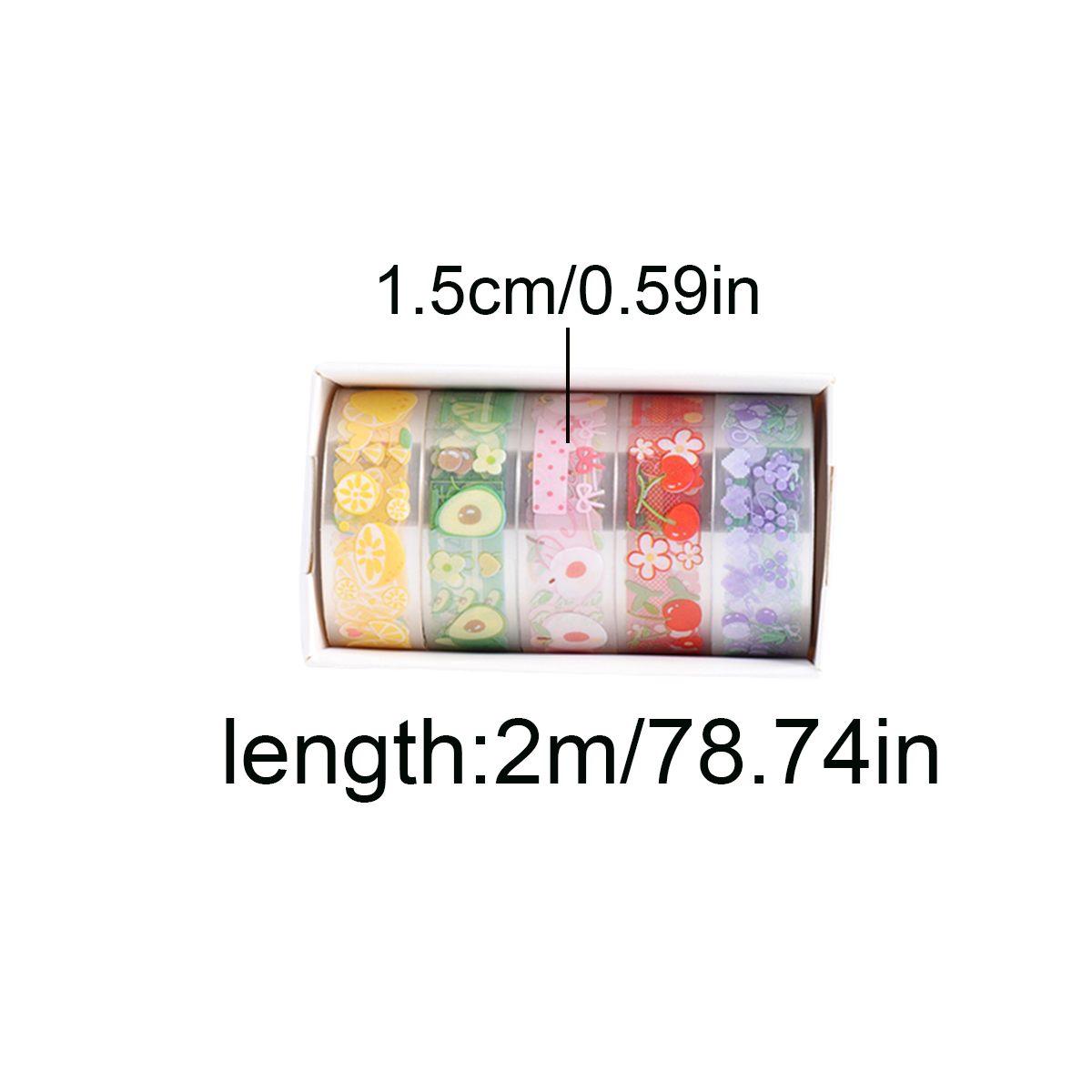 5 Rolls Clear PET Washi Tape S - огляд і ціна Scrapbooking