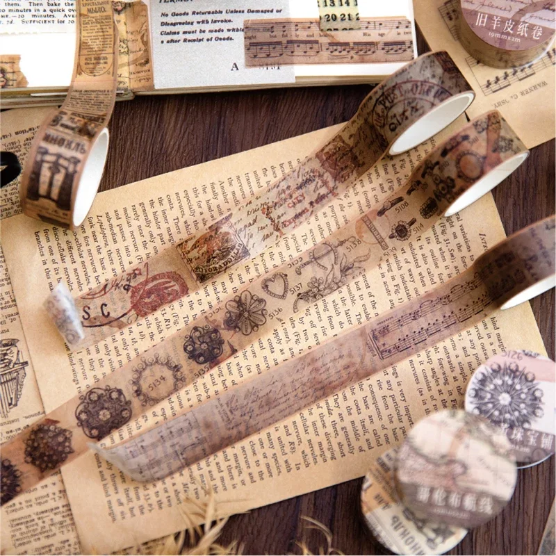 18.5mm*2m Vintage Washi Paper  - огляд і ціна Vintage Junk Journal Scrapbooking Paper