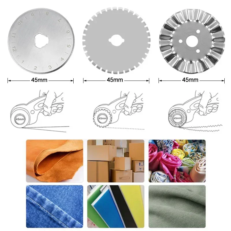 45MM Roller Wheel Knife Cloth  - огляд і ціна Rotary Cutter For Fabric 45Mm