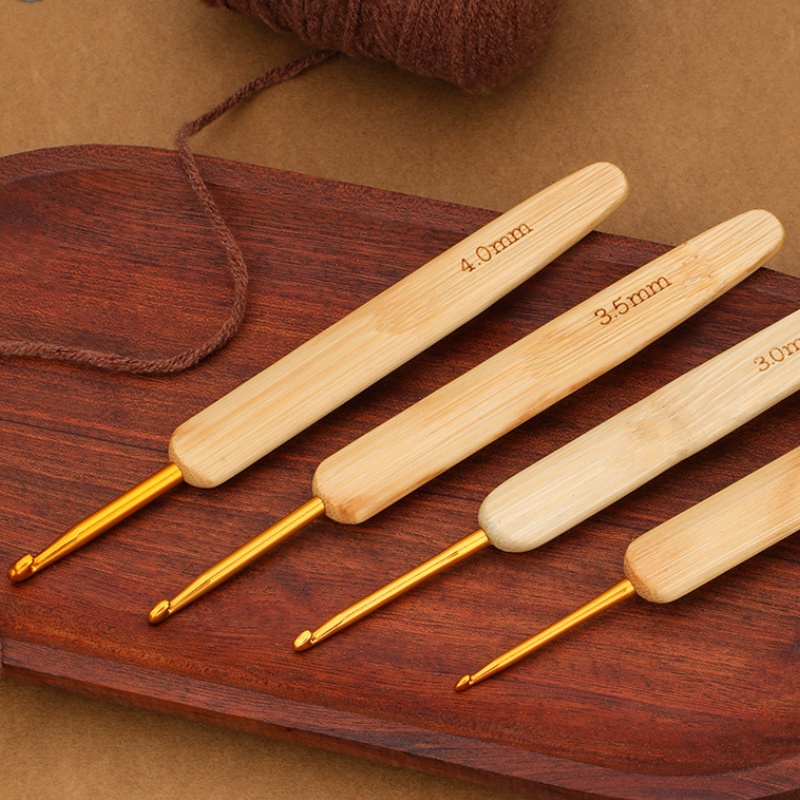 Bamboo Wooden Handle Crochet H - огляд і ціна Wooden Crochet Hooks Ergonomic Handle