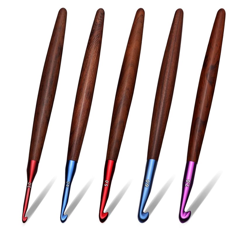 A59Z-Ergonomic Wooden Handle C - огляд і ціна Wooden Crochet Hooks Ergonomic Handle