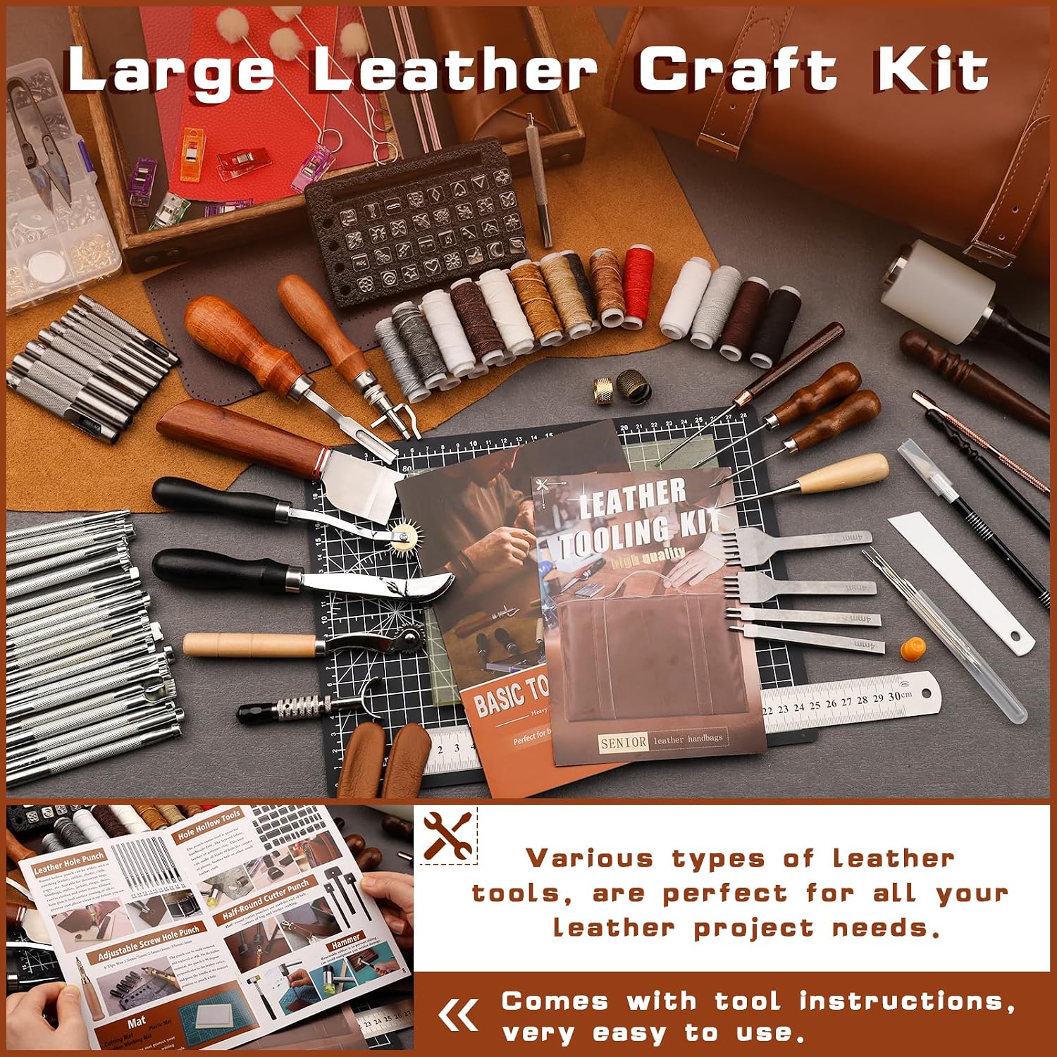 Leather Tooling Kit Leather Cr - огляд і ціна Sewing