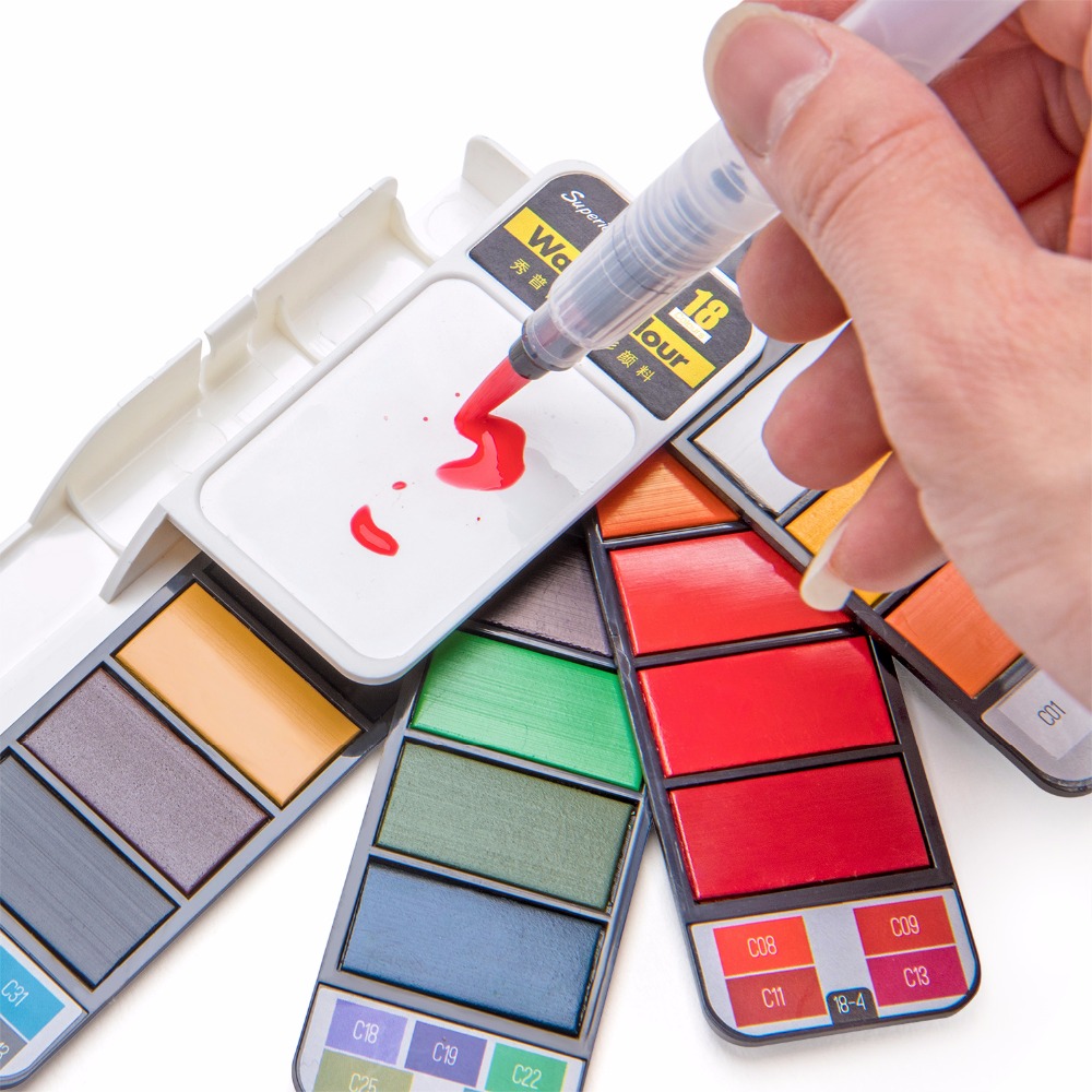 18/25/33/42 Colors Solid Water - огляд і ціна Watercolor Paint Set Solid Pigment