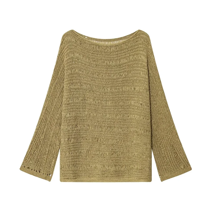 Vintage Boat Neck Knit Sweater - огляд і ціна Embroidery