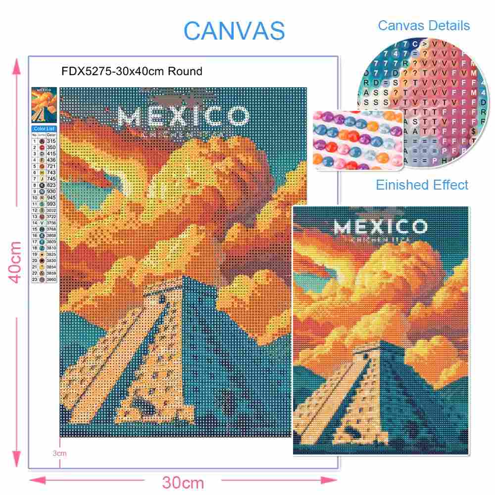 Full Square Diamond,No Frame1p - огляд і ціна 5D Diamond Painting Kit Full Drill