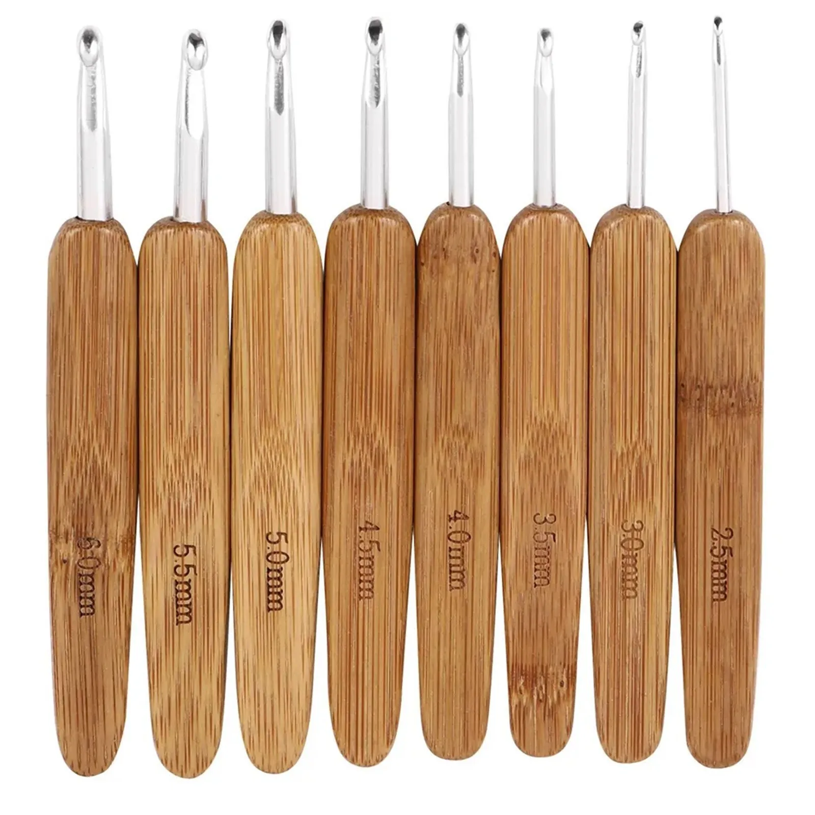 Artisanal Bamboo-Wood Crochet  - огляд і ціна Wooden Crochet Hooks Ergonomic Handle