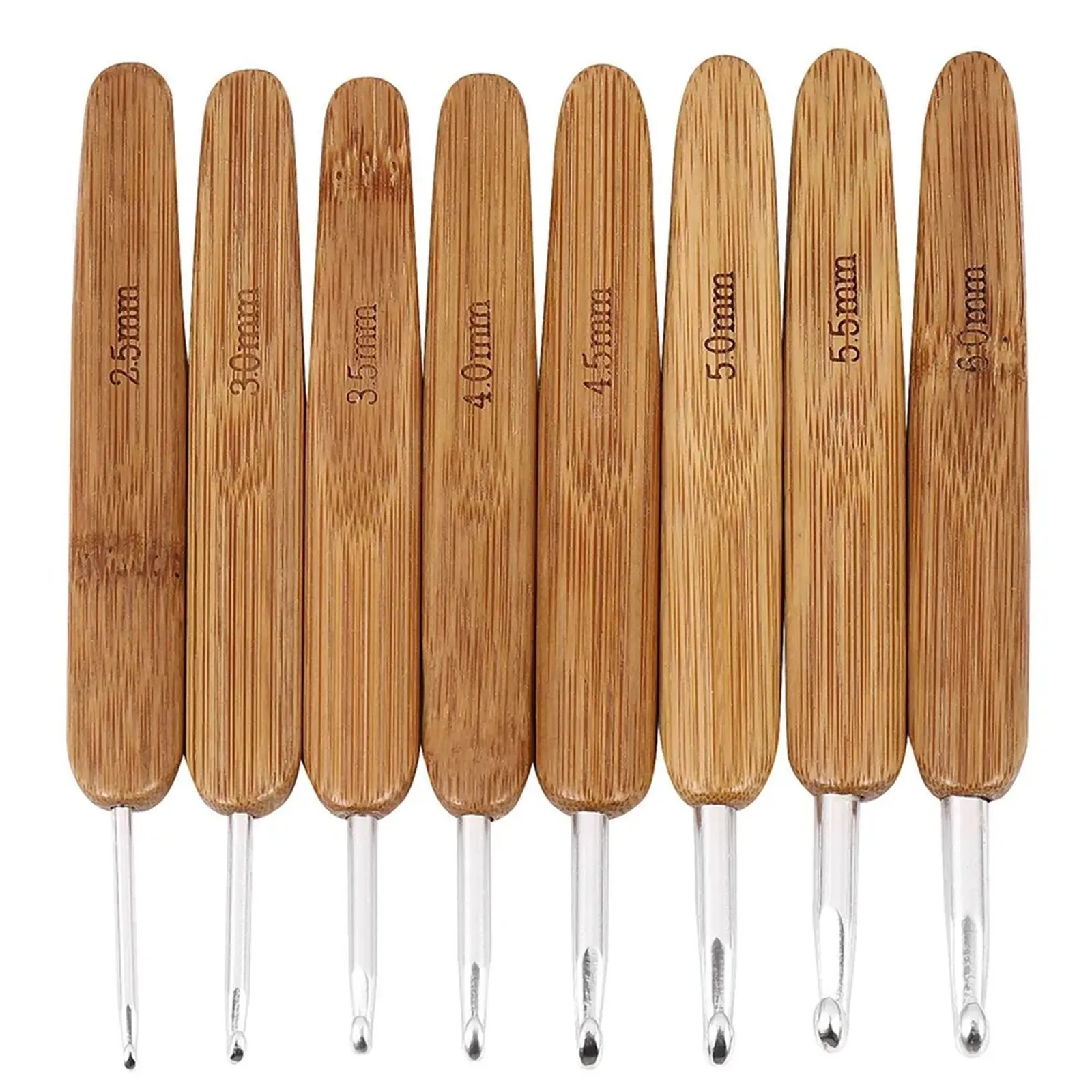 Artisanal Bamboo-Wood Crochet  - огляд і ціна Wooden Crochet Hooks Ergonomic Handle