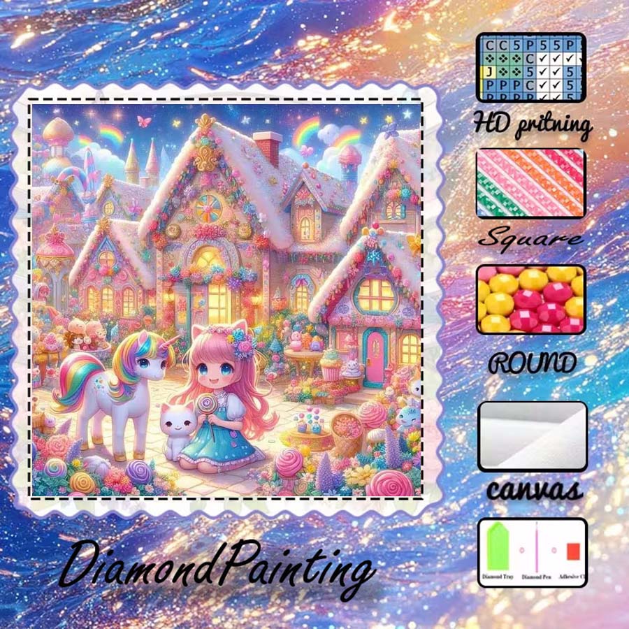 1 piece 5D DIY flocking cloth, - огляд і ціна 5D Diamond Painting Kit Full Drill