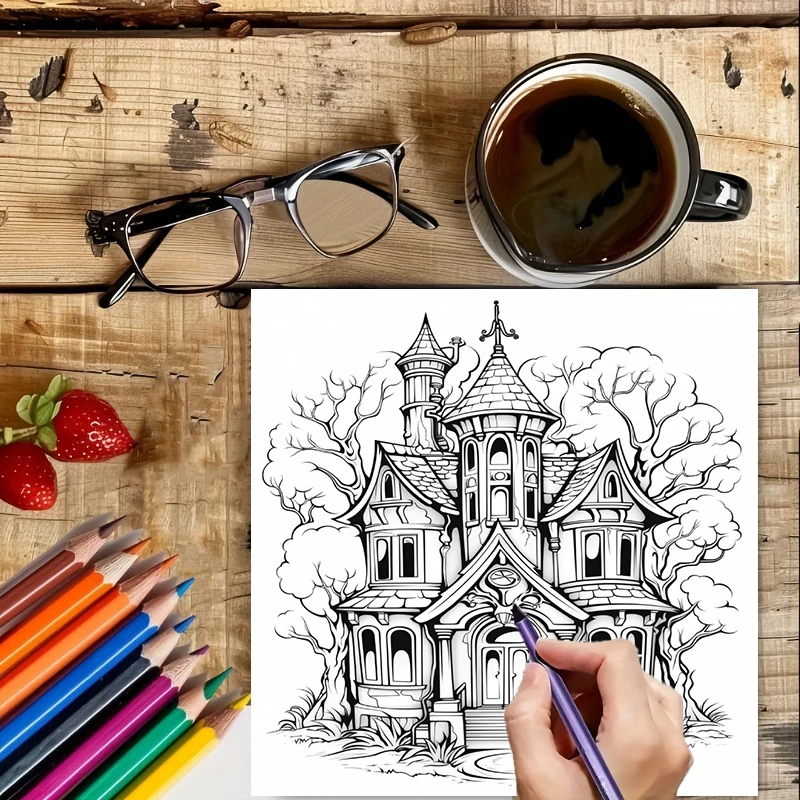 Haunted House Coloring Book fo - огляд і ціна Painting Supplies