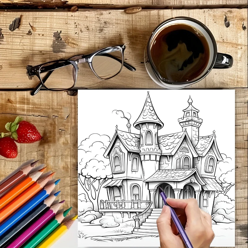 Haunted House Coloring Book fo - огляд і ціна Painting Supplies