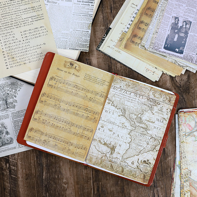 30 Pcs Old Map Flower Letters  - огляд і ціна Vintage Junk Journal Scrapbooking Paper