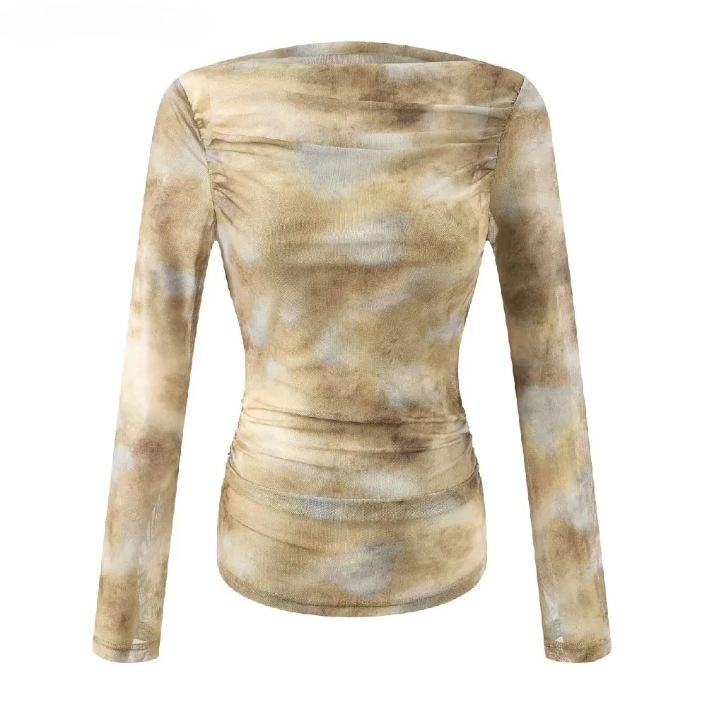 2025 Sexy Tie-Dye Print Ruched - огляд і ціна Embroidery