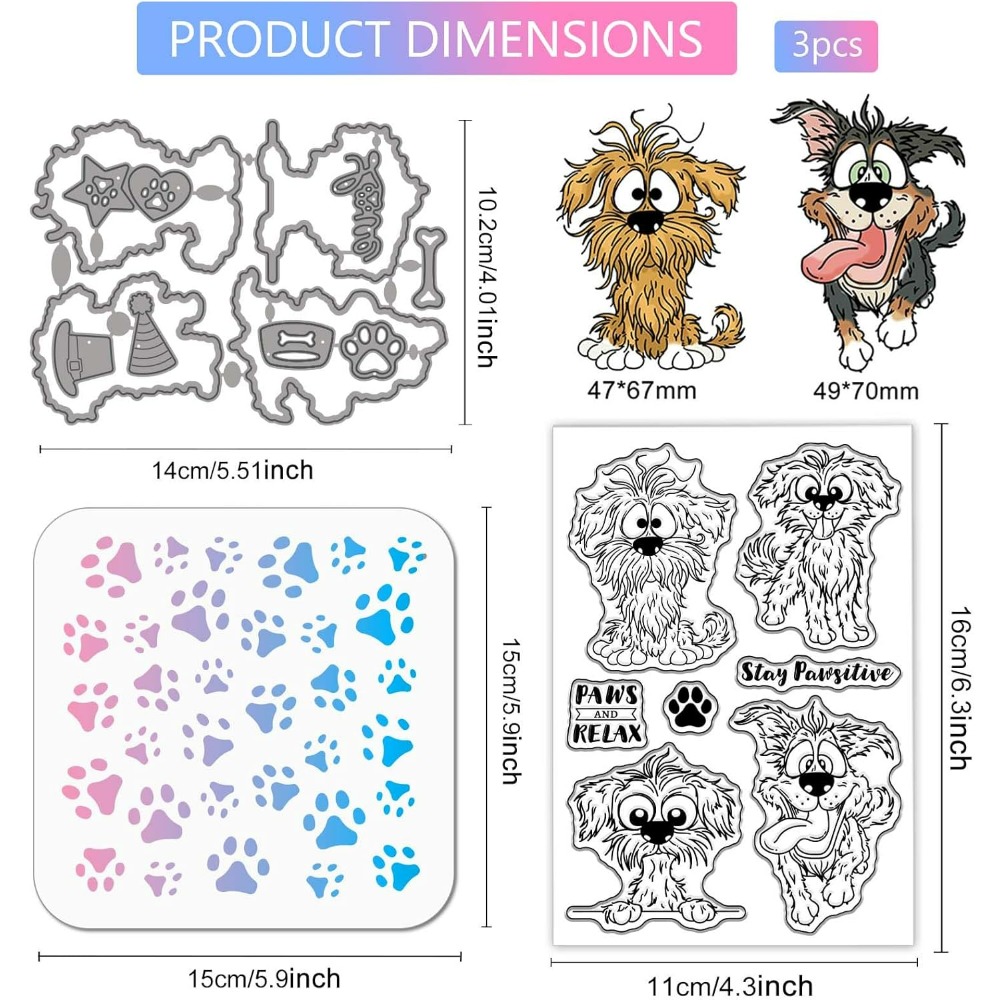 Comic Dog Clear Silicone Stamp - огляд і ціна Clear Silicone Stamps For Card Making