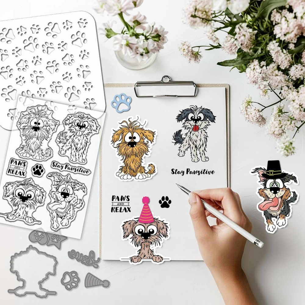 Comic Dog Clear Silicone Stamp - огляд і ціна Clear Silicone Stamps For Card Making