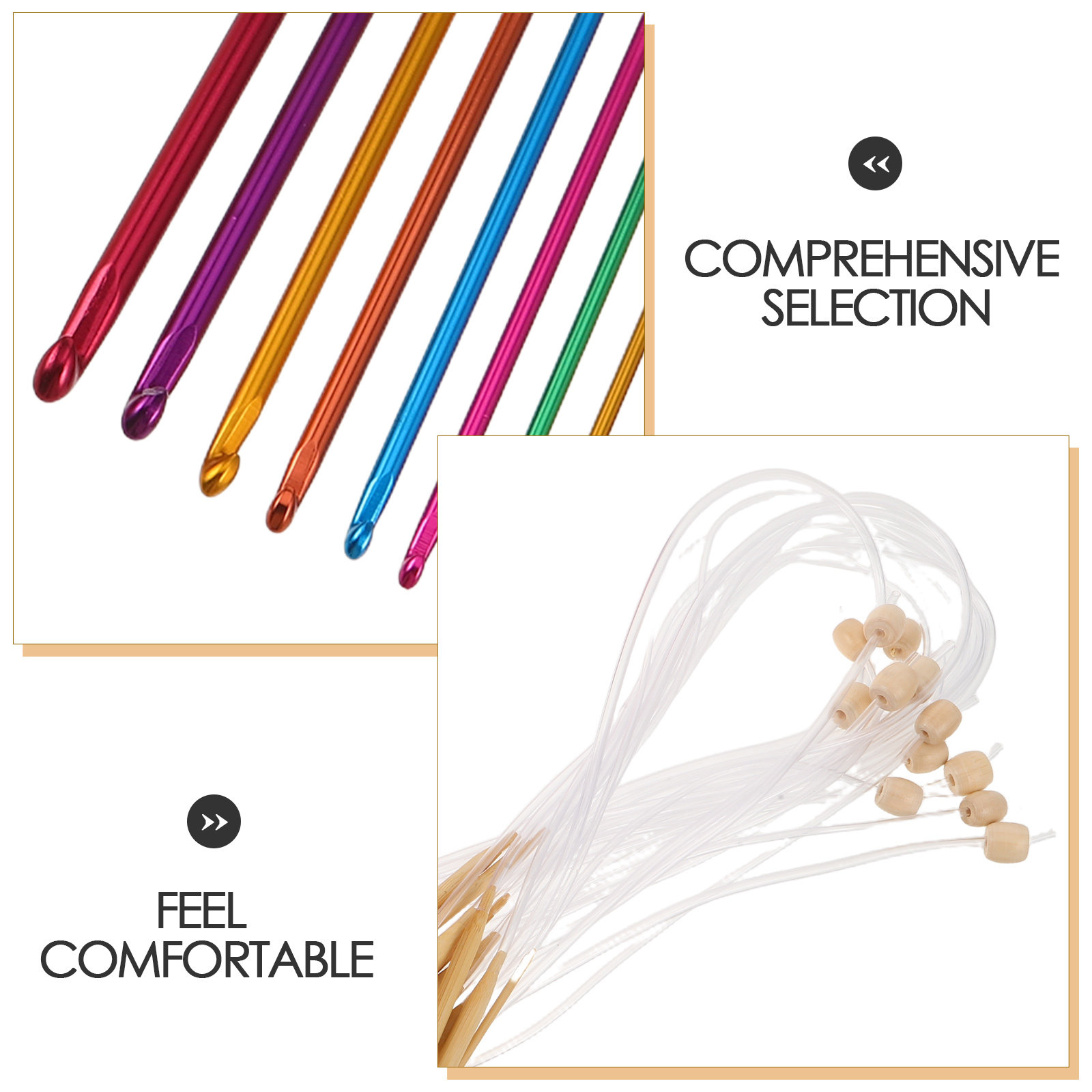1Set Vibrant Color Crochet Hoo - огляд і ціна Wooden Crochet Hooks Ergonomic Handle