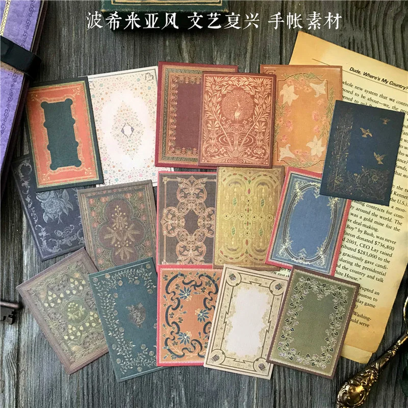 16Pcs Vintage Bohemian Cardsto - огляд і ціна Vintage Junk Journal Scrapbooking Paper