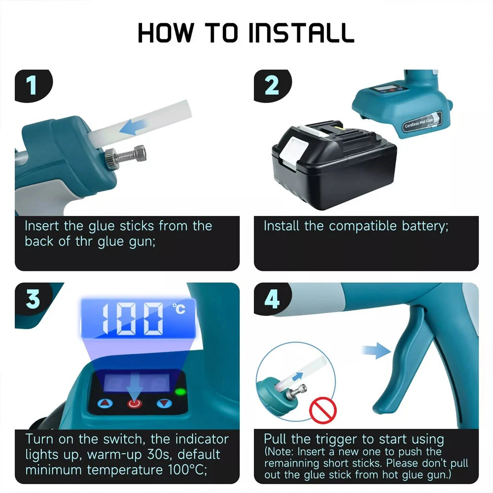 Newest Cordless Hot Melt Glue  - огляд і ціна Hot Melt Glue Gun Cordless