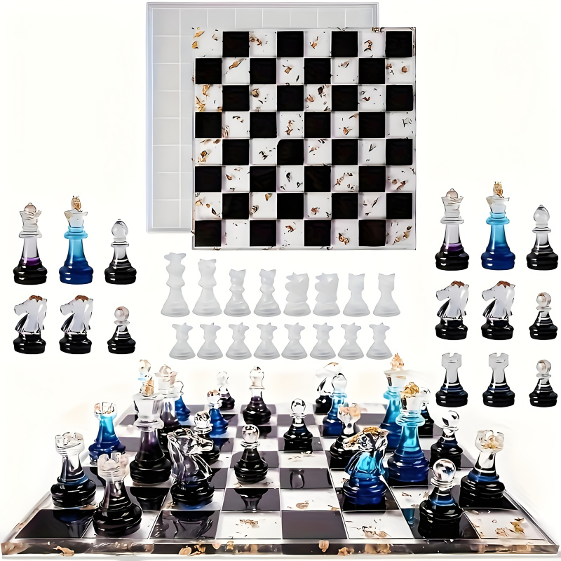 11Chessboard16Resin Silicone M - огляд і ціна Silicone Epoxy Resin Molds Set
