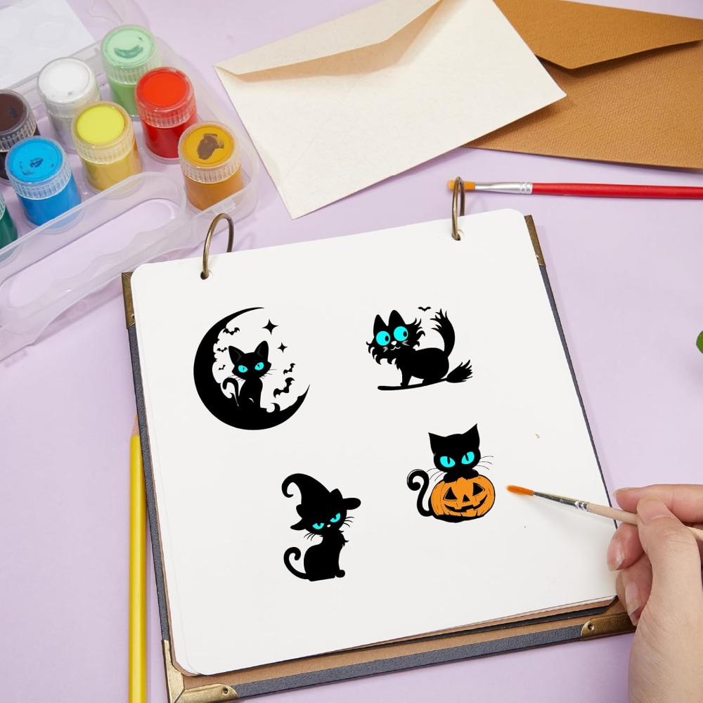 Halloween Black Cats Clear Rub - огляд і ціна Clear Silicone Stamps For Card Making