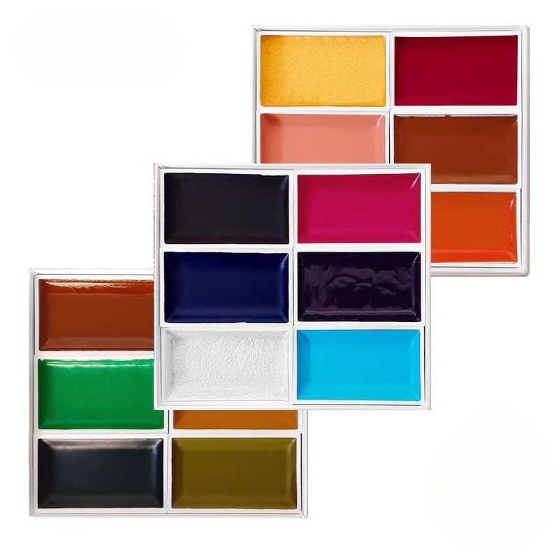 Japanese Solid Watercolor Pain - огляд і ціна Watercolor Paint Set Solid Pigment