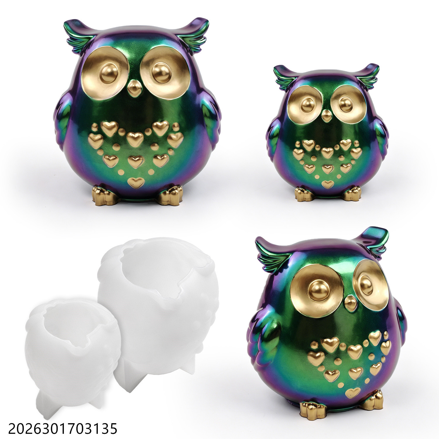 Owl Silicone Mold 3D Bird Shap - огляд і ціна Silicone Epoxy Resin Molds Set