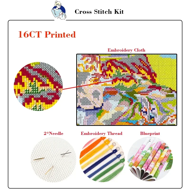 Joy Sunday Cross Stitch Kit Ap - огляд і ціна Cotton Embroidery Thread Skeins