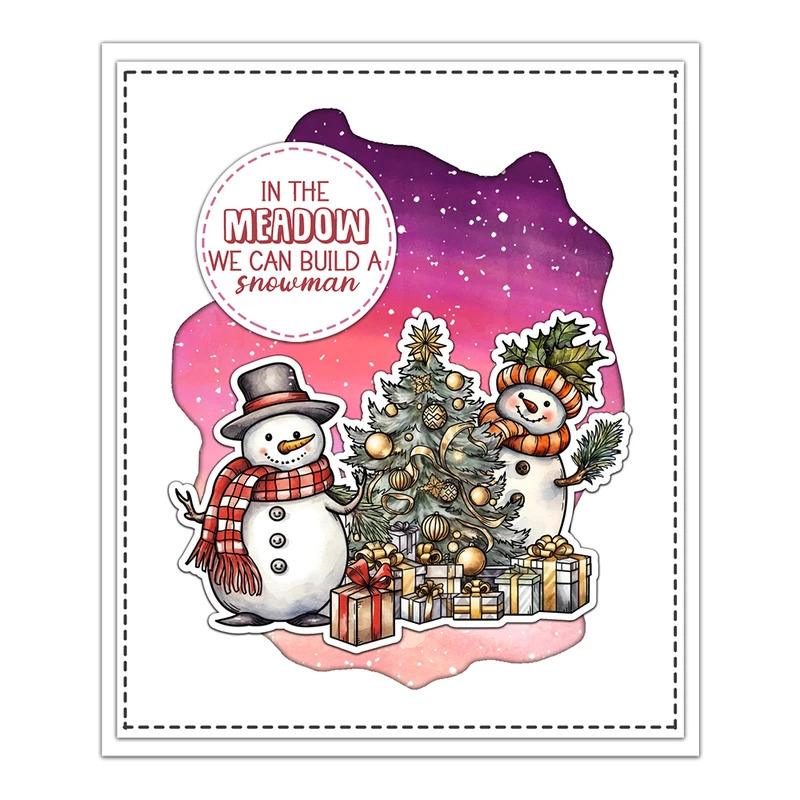 Winter Snowman Christmas Cutti - огляд і ціна Clear Silicone Stamps For Card Making