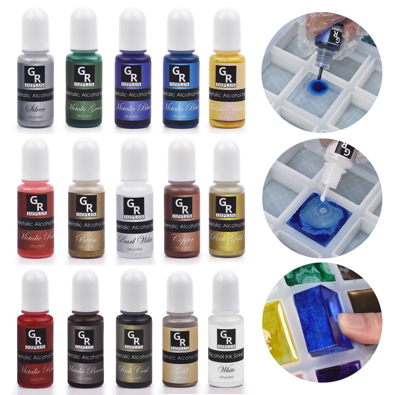 1 Set Resin Pigment Kit Art In - огляд і ціна Silicone Epoxy Resin Molds Set