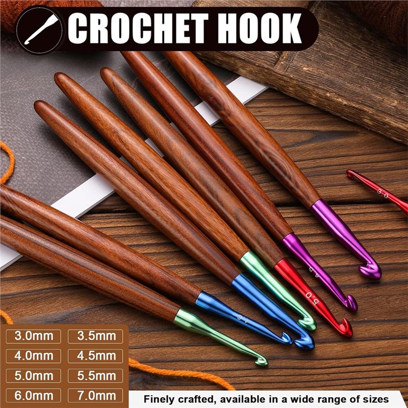 【LAST CHANCE】Ergonomic Crochet - огляд і ціна Wooden Crochet Hooks Ergonomic Handle