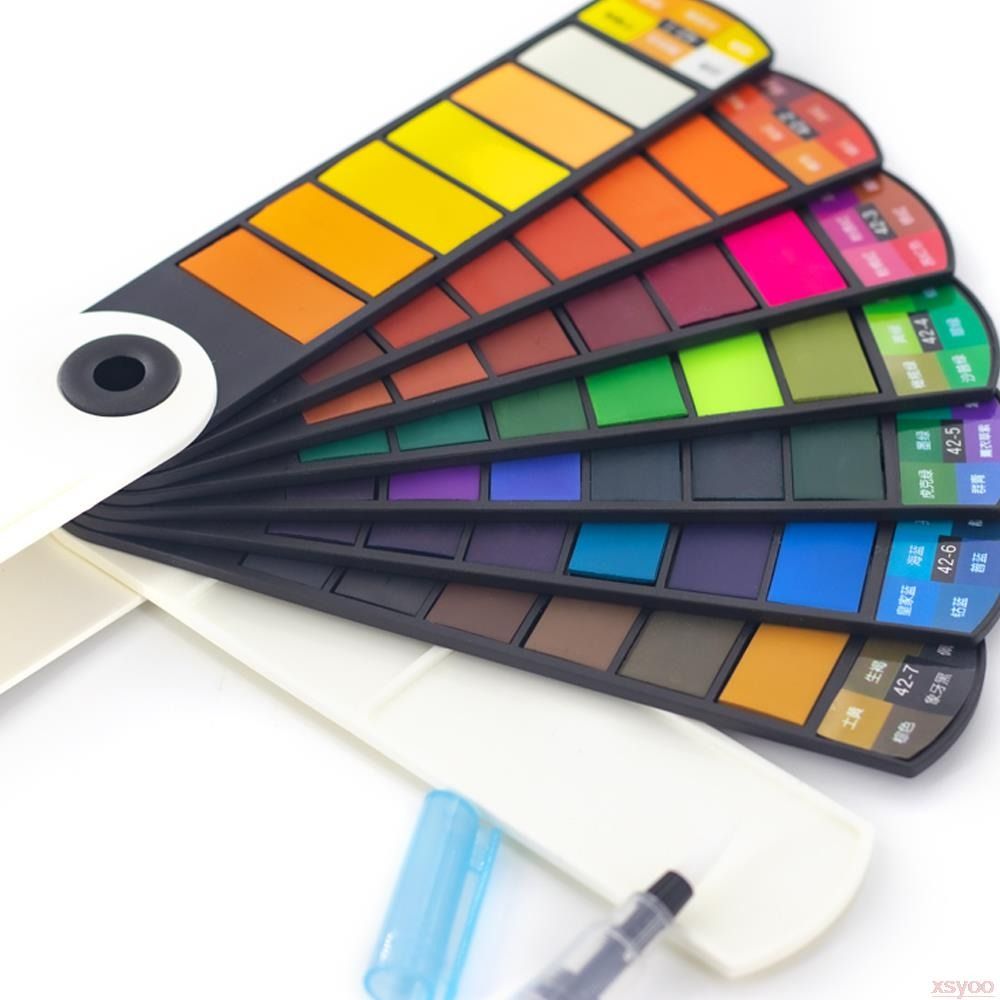 Folding Watercolor Paint Set w - огляд і ціна Watercolor Paint Set Solid Pigment