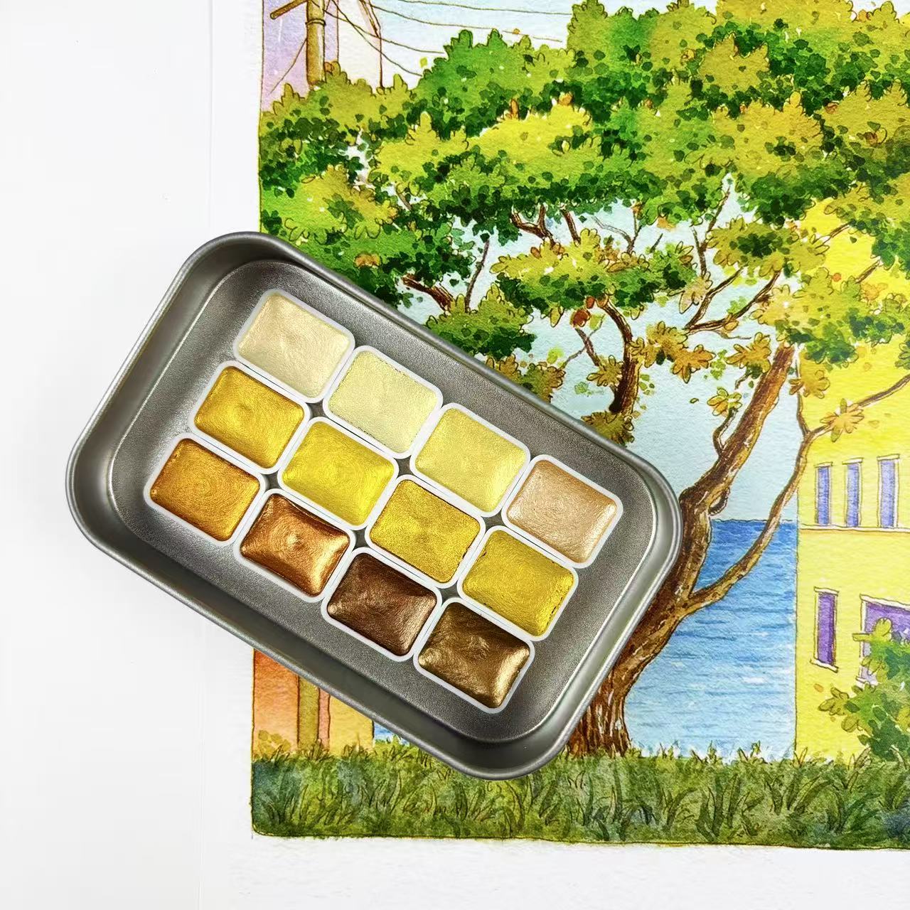 A Complete Set of Professional - огляд і ціна Watercolor Paint Set Solid Pigment